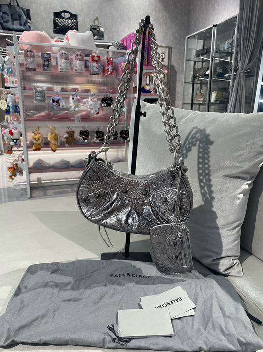 Balenciaga - Le Cagole XS - Leather - Silver - (XS)