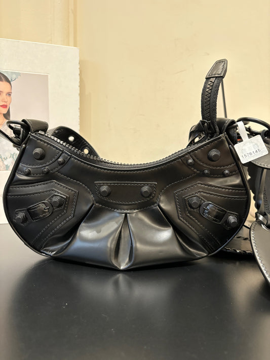 Balenciaga - Le Cagole XS Moon Bag - Leather - Black - (mini)