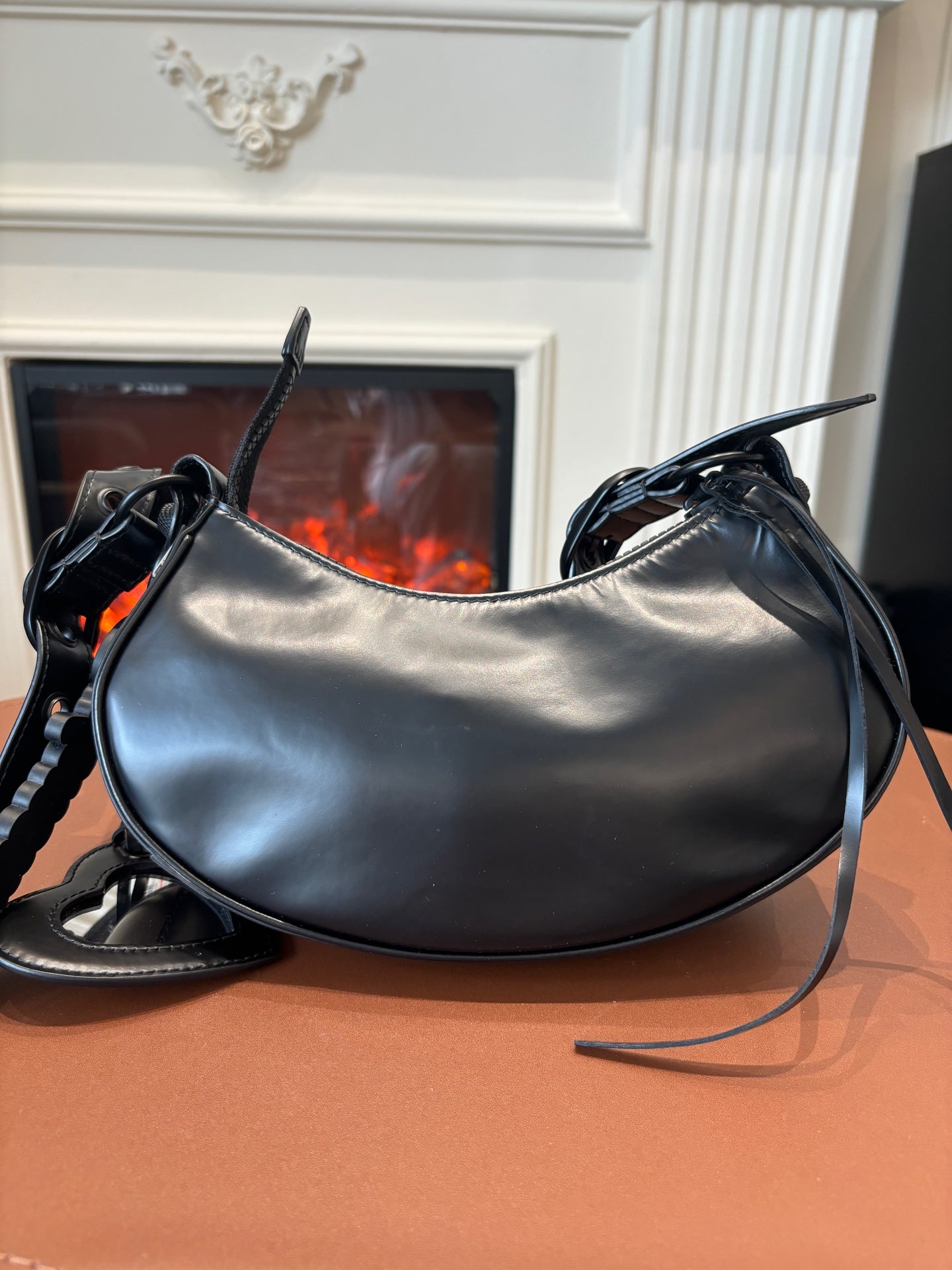 Balenciaga - Le Cagole XS Moon Bag - Leather - Black - (mini)