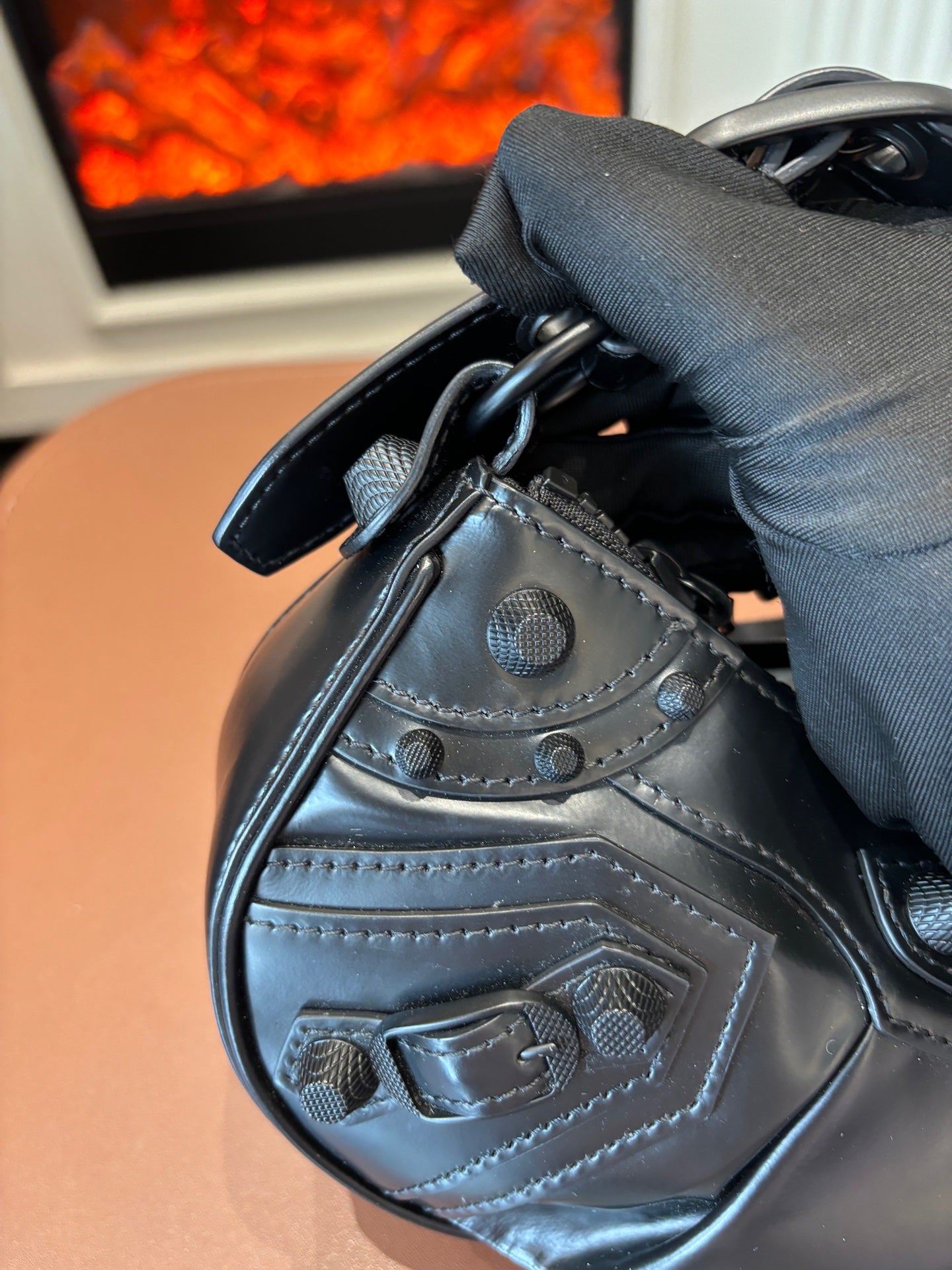 Balenciaga - Le Cagole XS Moon Bag - Leather - Black - (mini)
