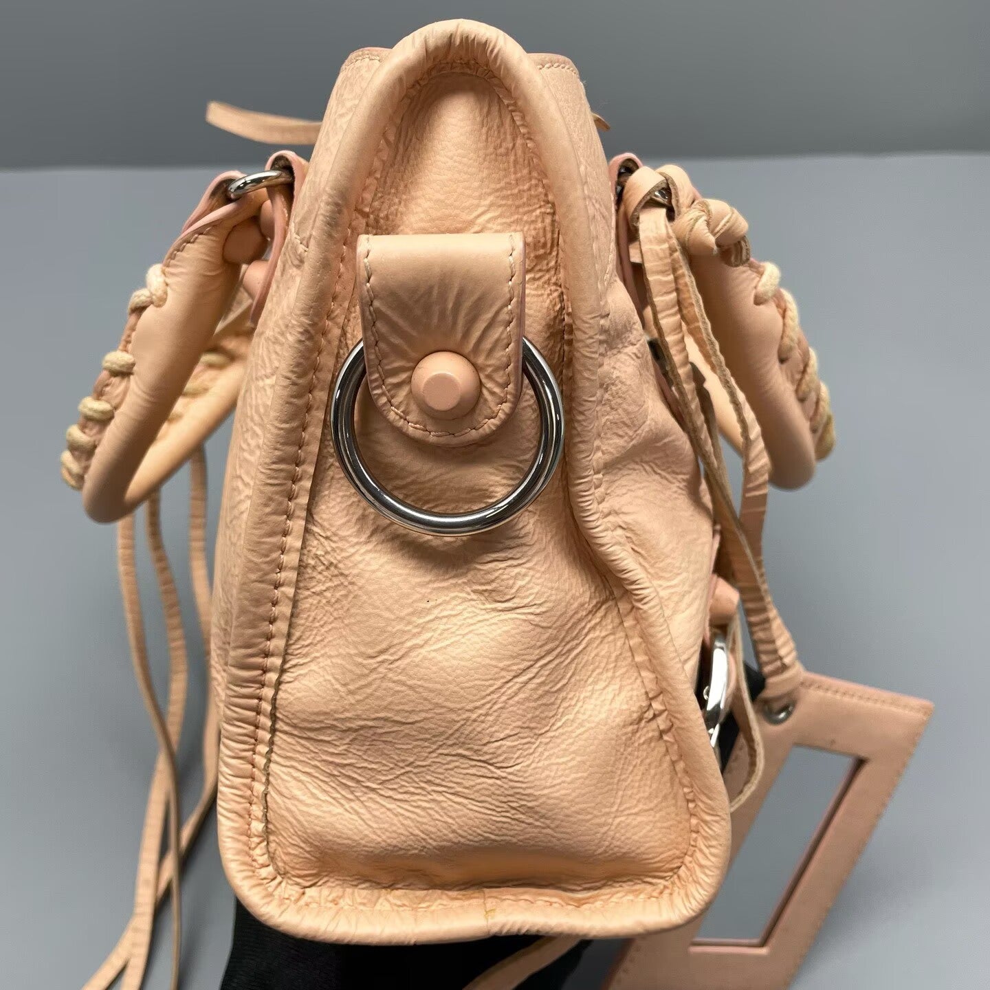 Balenciaga - Mini City Bag - Distressed lambskin leather - Pink - (mini)
