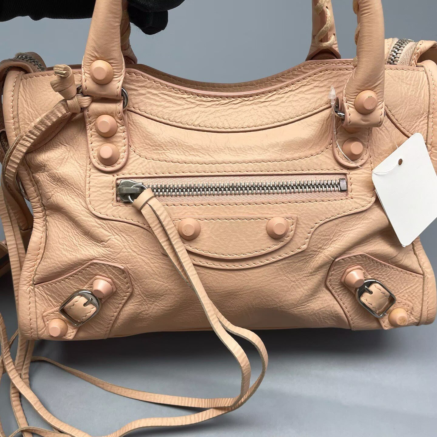 Balenciaga - Mini City Bag - Distressed lambskin leather - Pink - (mini)