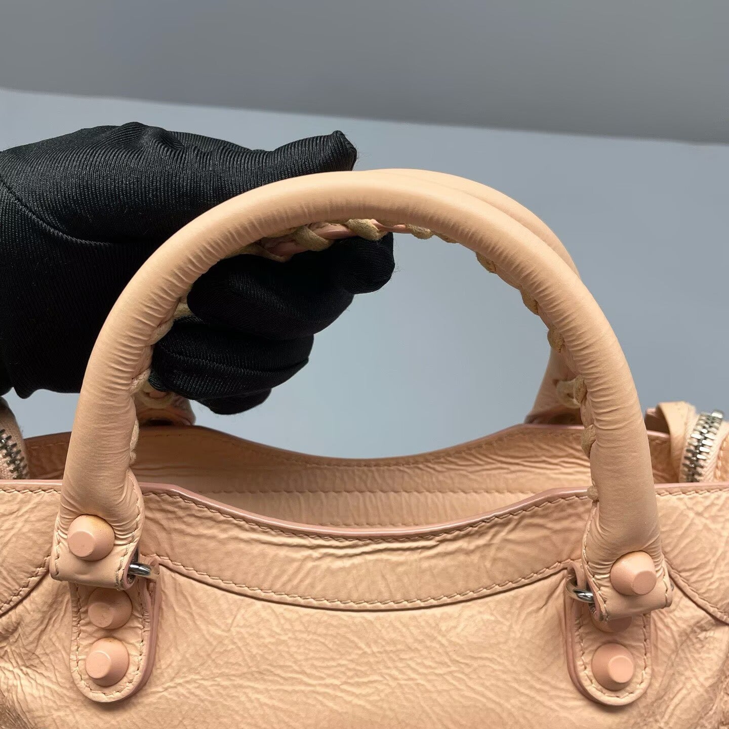 Balenciaga - Mini City Bag - Distressed lambskin leather - Pink - (mini)