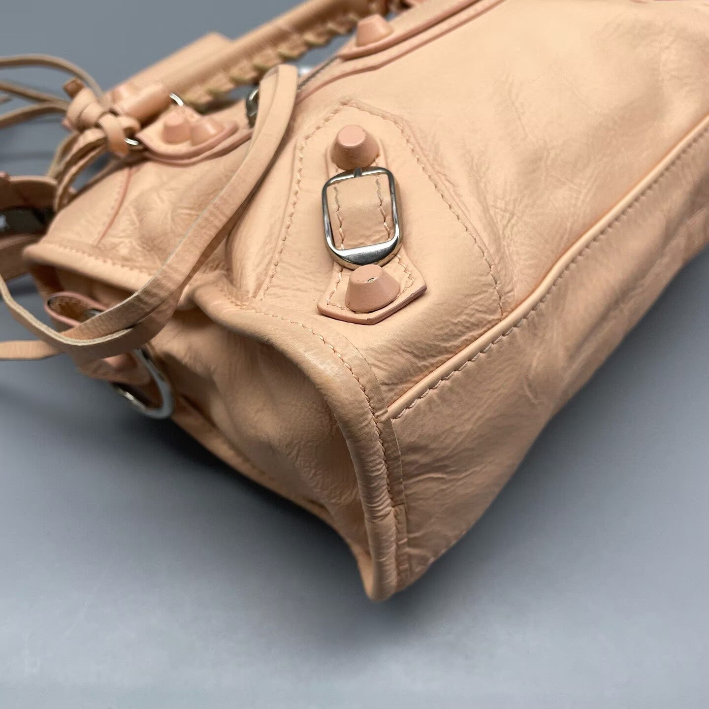 Balenciaga - Mini City Bag - Distressed lambskin leather - Pink - (mini)