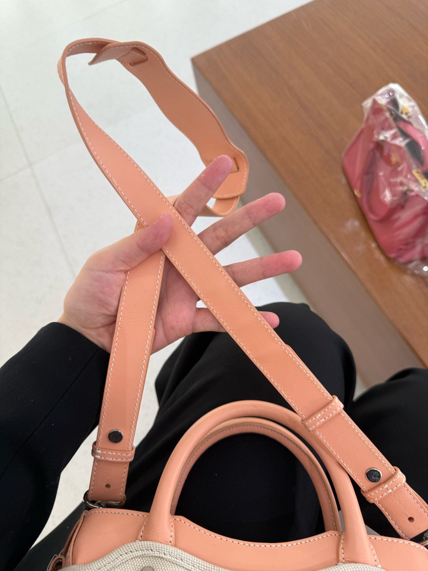 Balenciaga - Mini City Boston Bag - Canvas with leather trim - Pink and Natural Canvas with Silver-Tone Hardware - (mini)