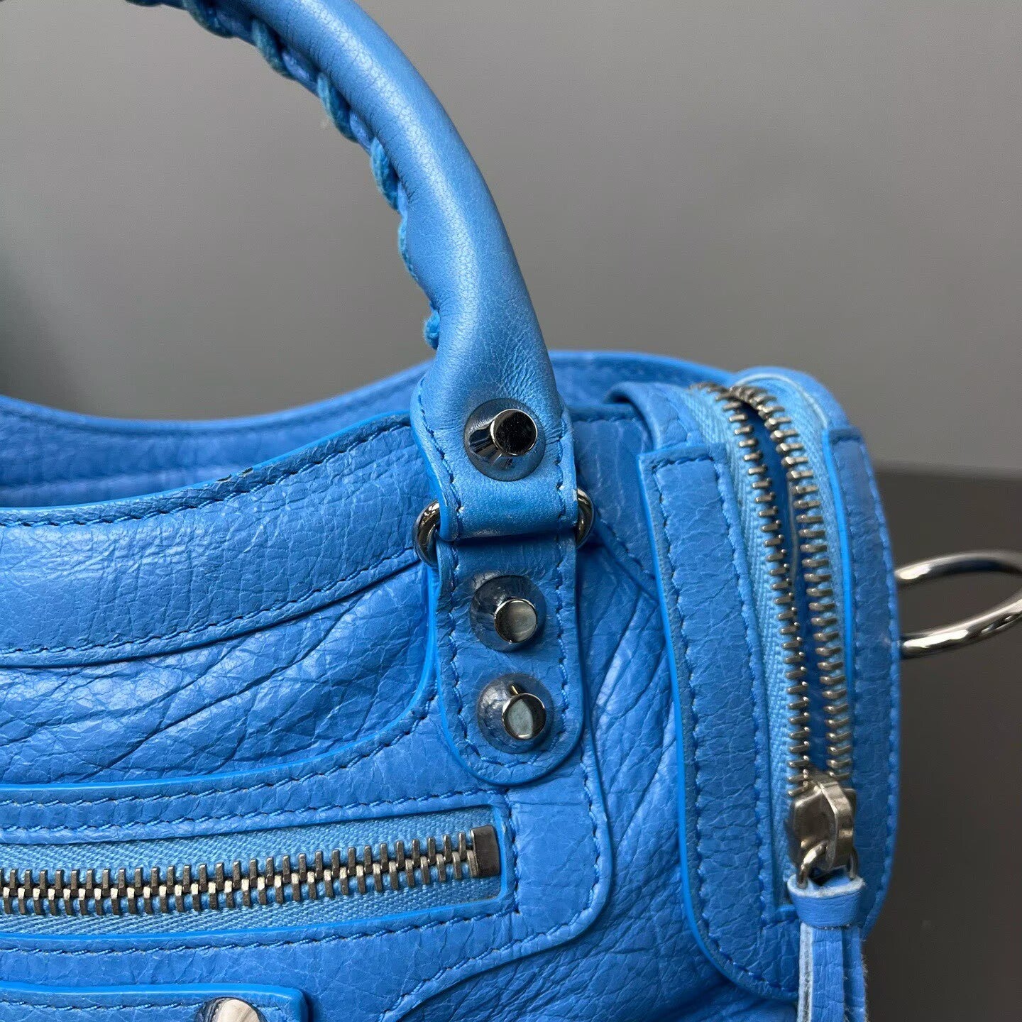Balenciaga - Mini City - Distressed lambskin leather - Vibrant Blue - (mini)