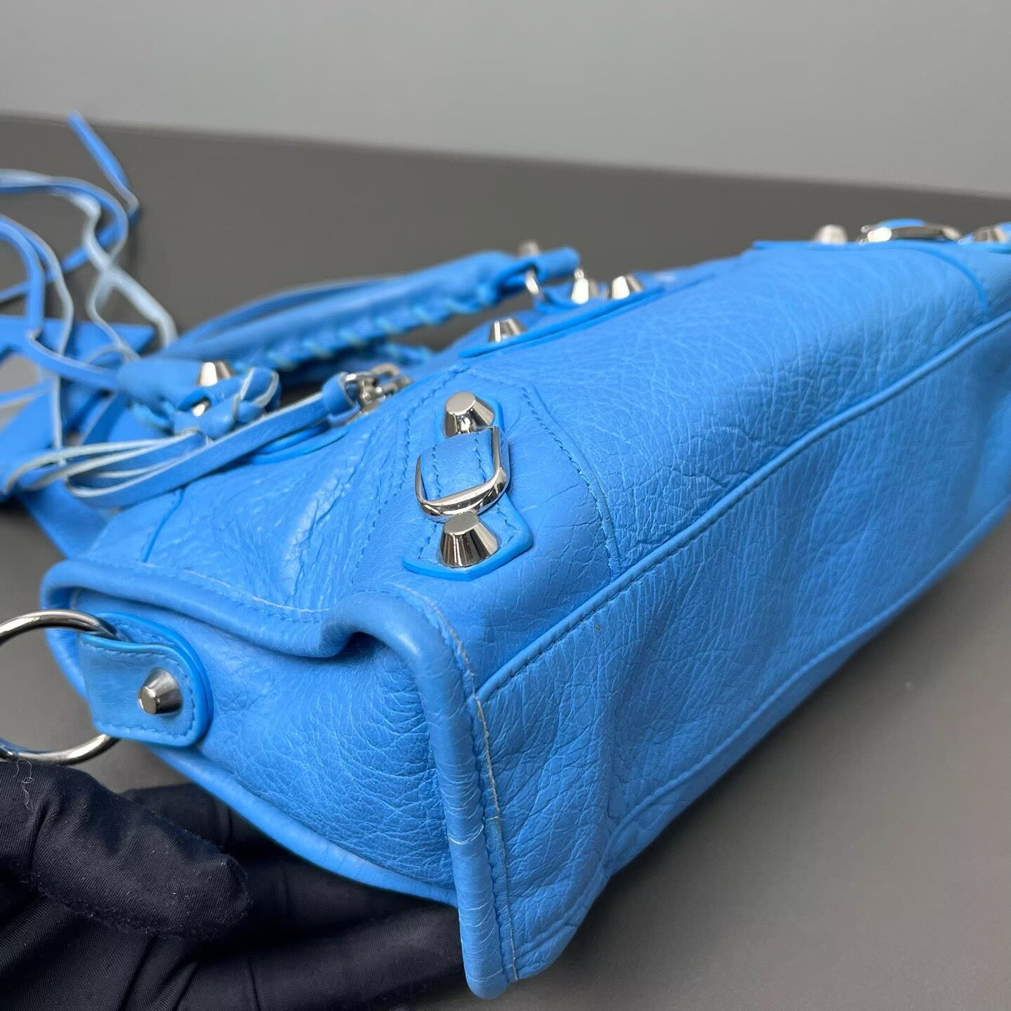 Balenciaga - Mini City - Distressed lambskin leather - Vibrant Blue - (mini)