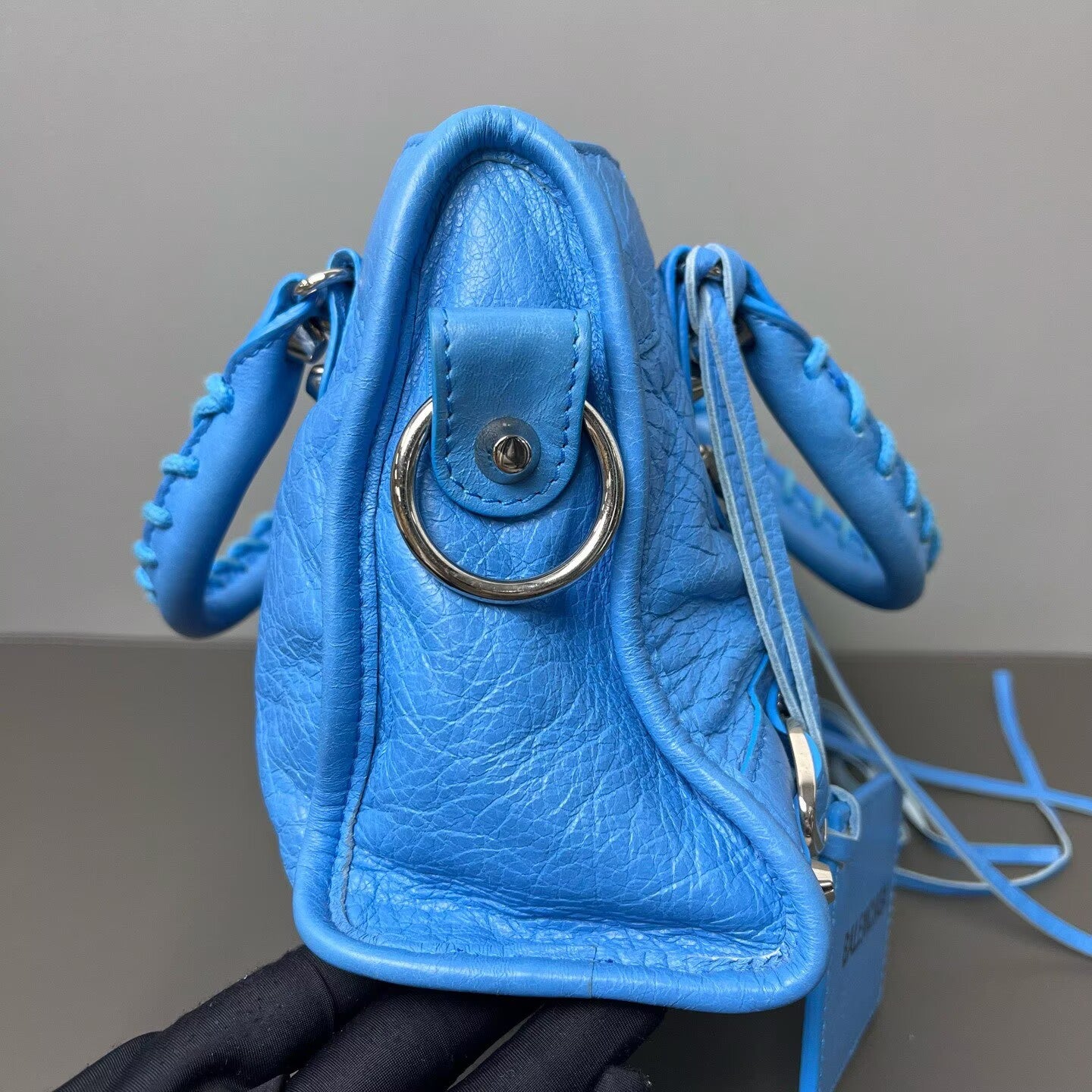 Balenciaga - Mini City - Distressed lambskin leather - Vibrant Blue - (mini)