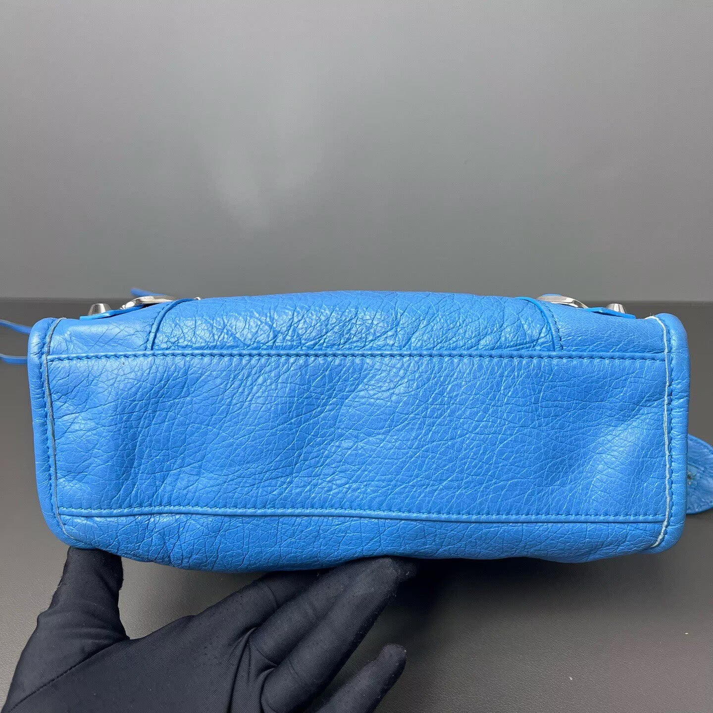 Balenciaga - Mini City - Distressed lambskin leather - Vibrant Blue - (mini)