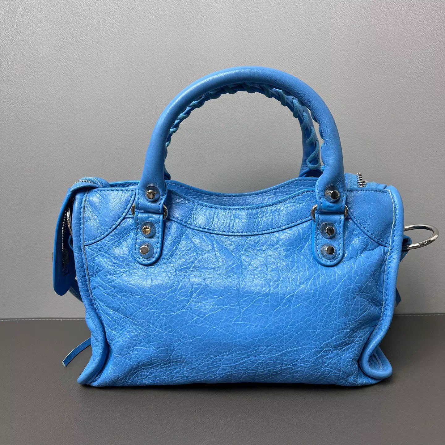 Balenciaga - Mini City - Distressed lambskin leather - Vibrant Blue - (mini)