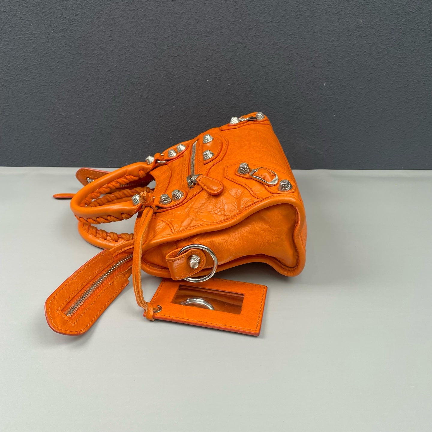 Balenciaga - Mini City - Distressed oil wax leather - Orange - (mini)