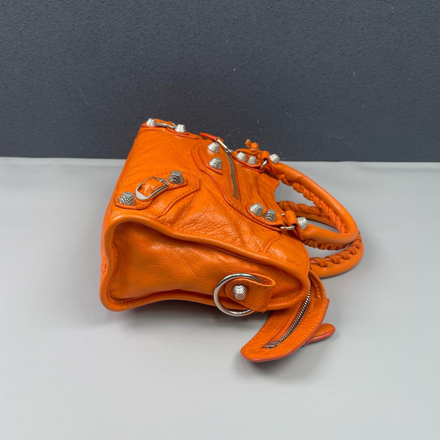Balenciaga - Mini City - Distressed oil wax leather - Orange - (mini)