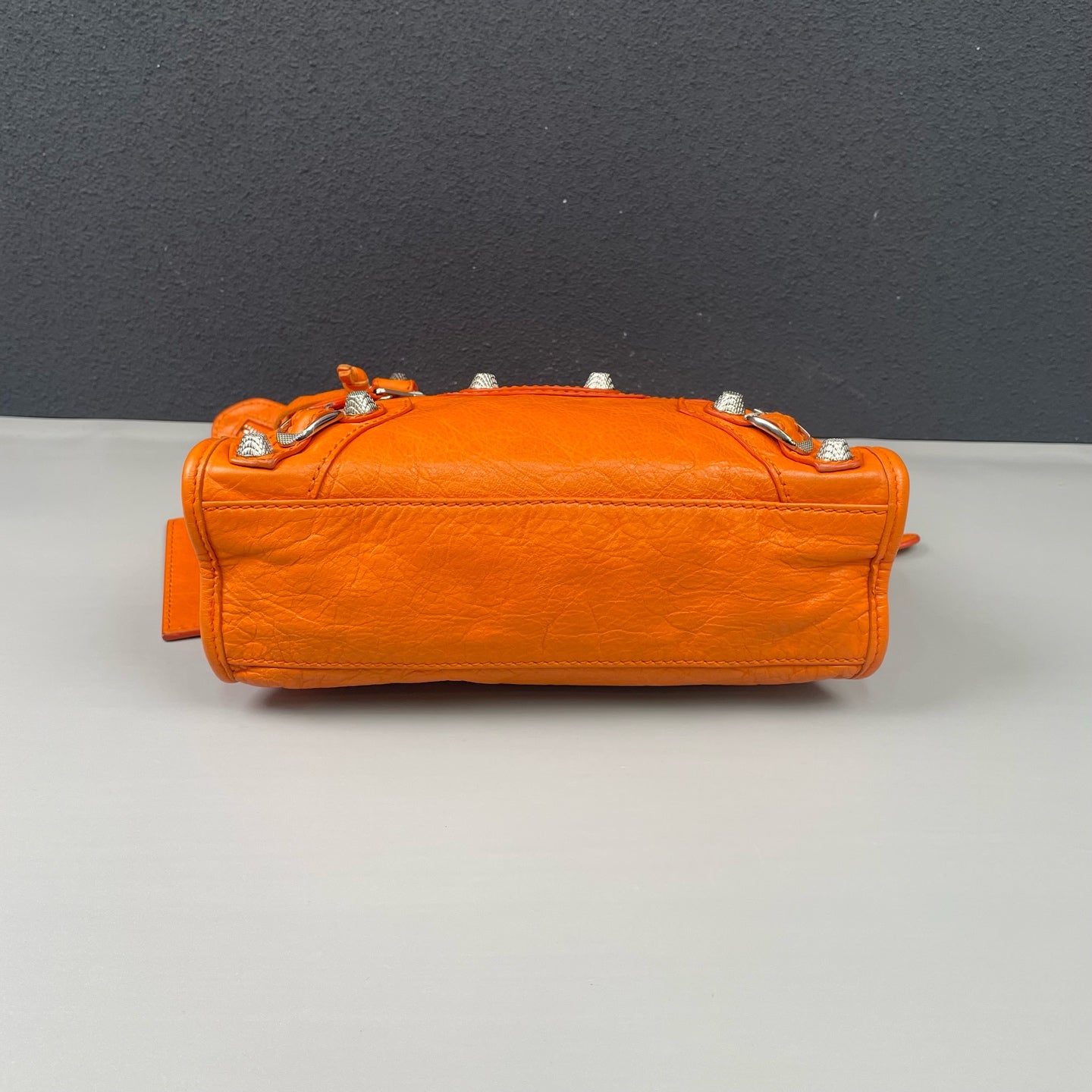 Balenciaga - Mini City - Distressed oil wax leather - Orange - (mini)