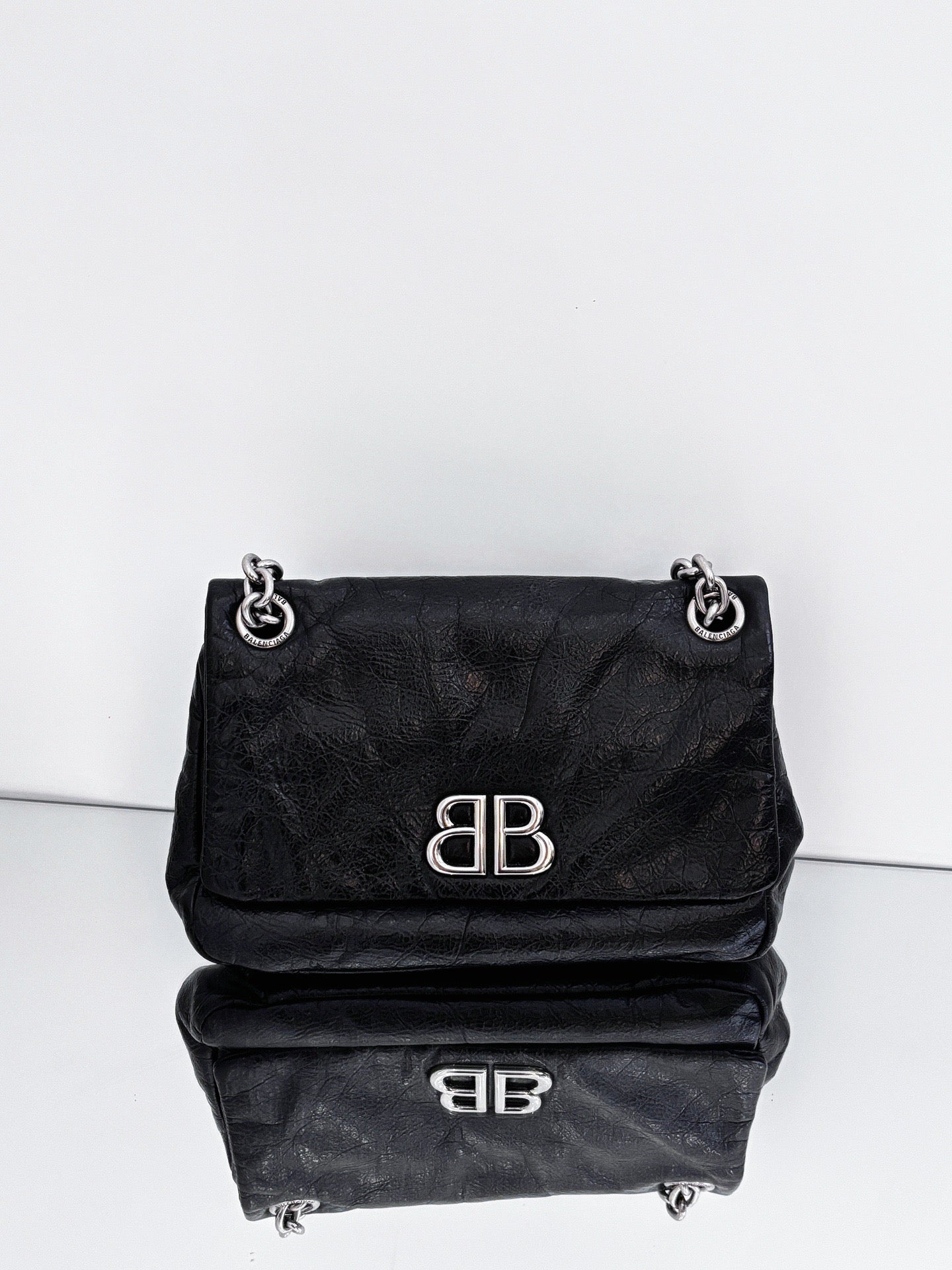 Balenciaga - Monaco BB - Grained calfskin leather - Black - (mini)