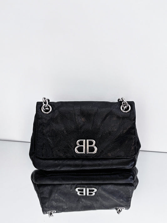 Balenciaga - Monaco BB - Grained calfskin leather - Black - (mini)