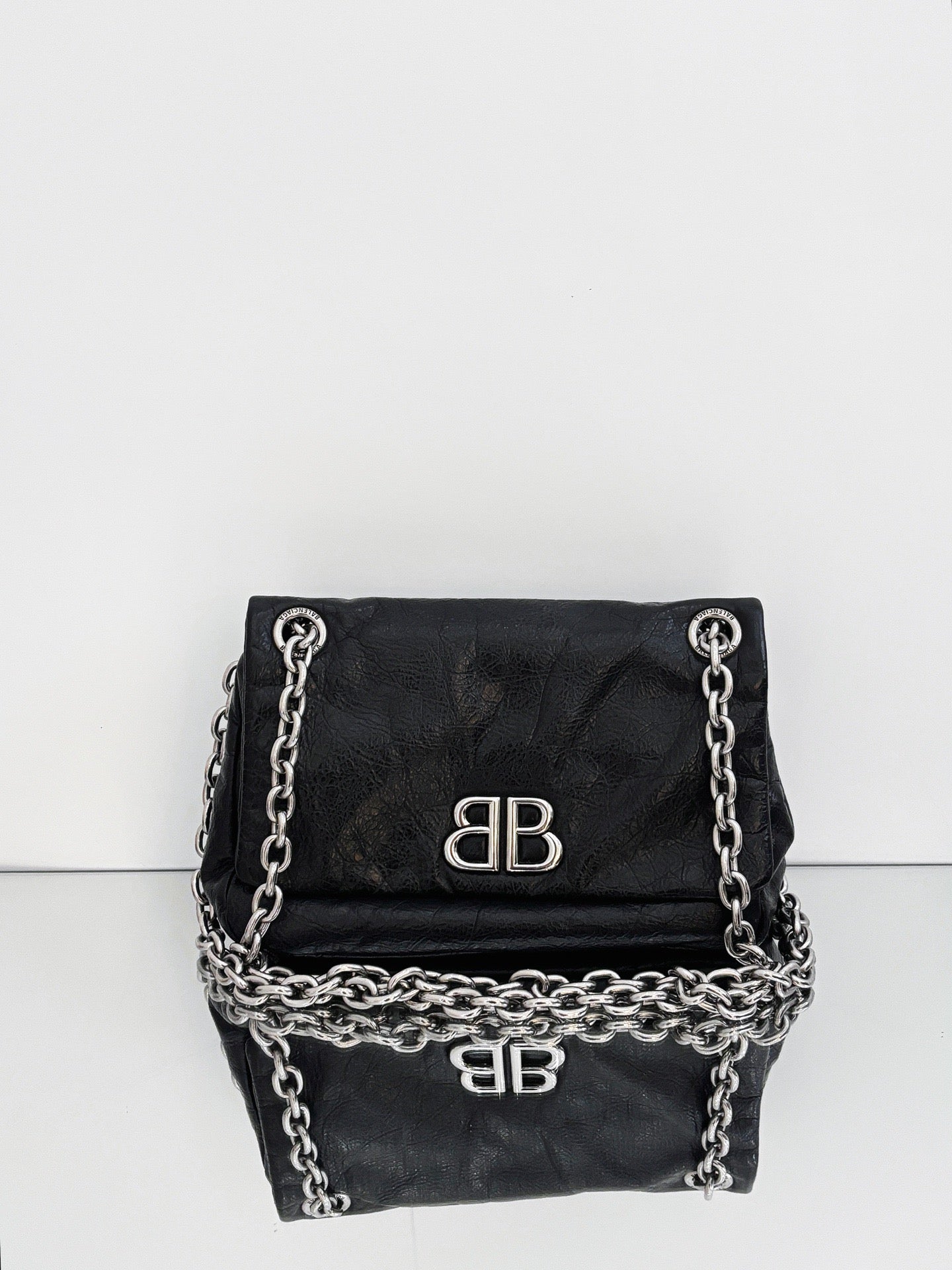Balenciaga - Monaco BB - Grained calfskin leather - Black - (mini)