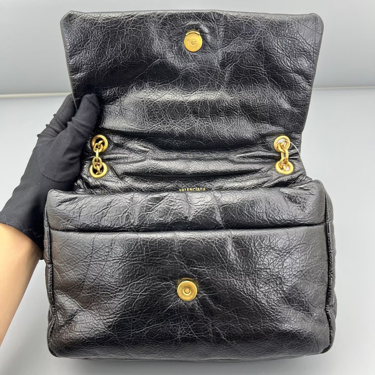 Balenciaga - Monaco chain bag - Leather - Black - (Small)