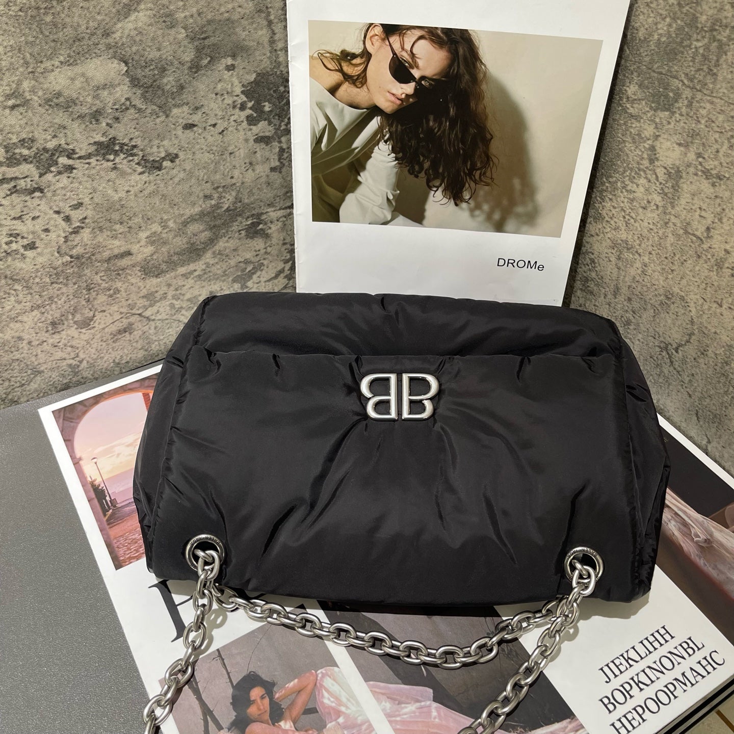 Balenciaga - Monaco Puffy Shoulder Bag - Nylon - Black - (medium)