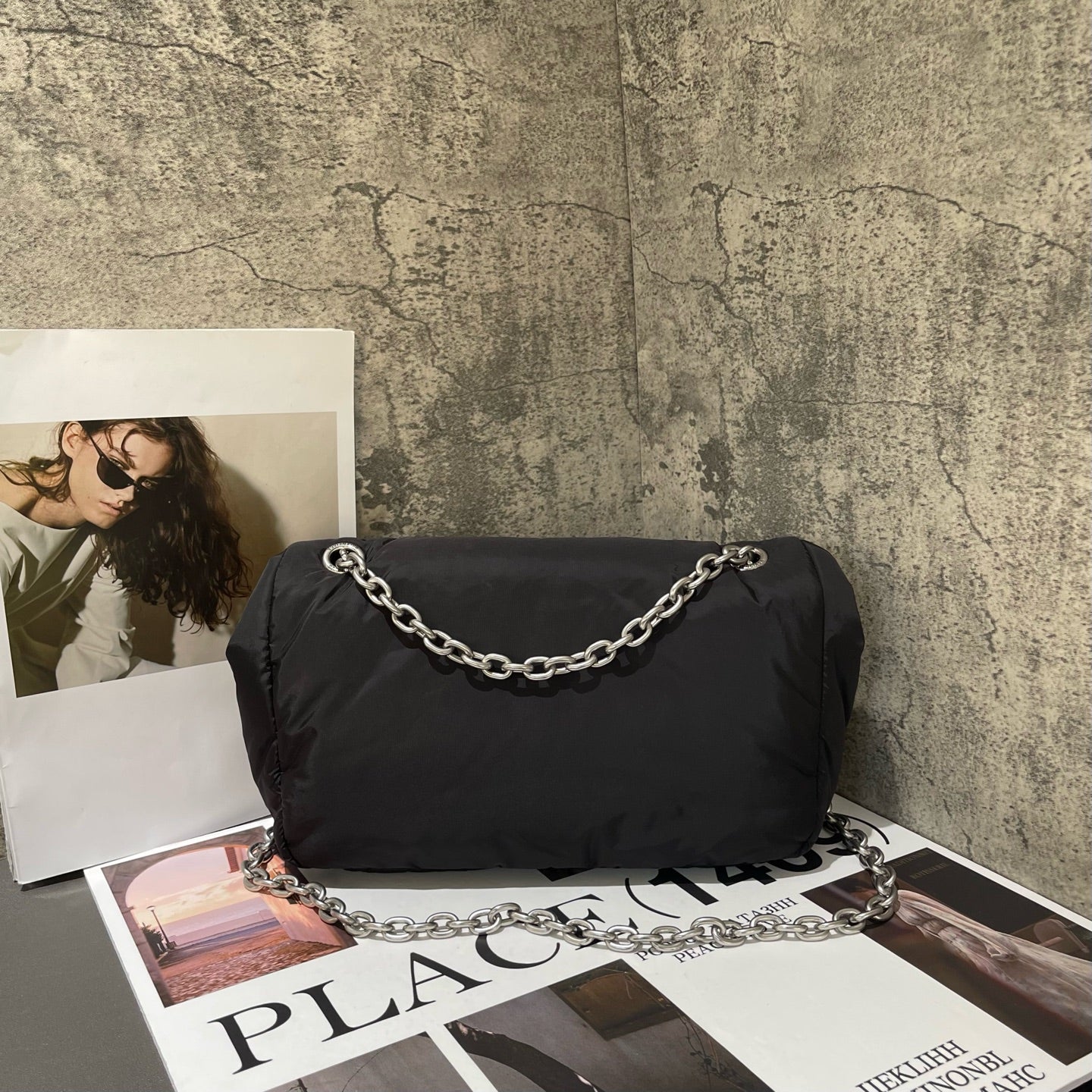 Balenciaga - Monaco Puffy Shoulder Bag - Nylon - Black - (medium)