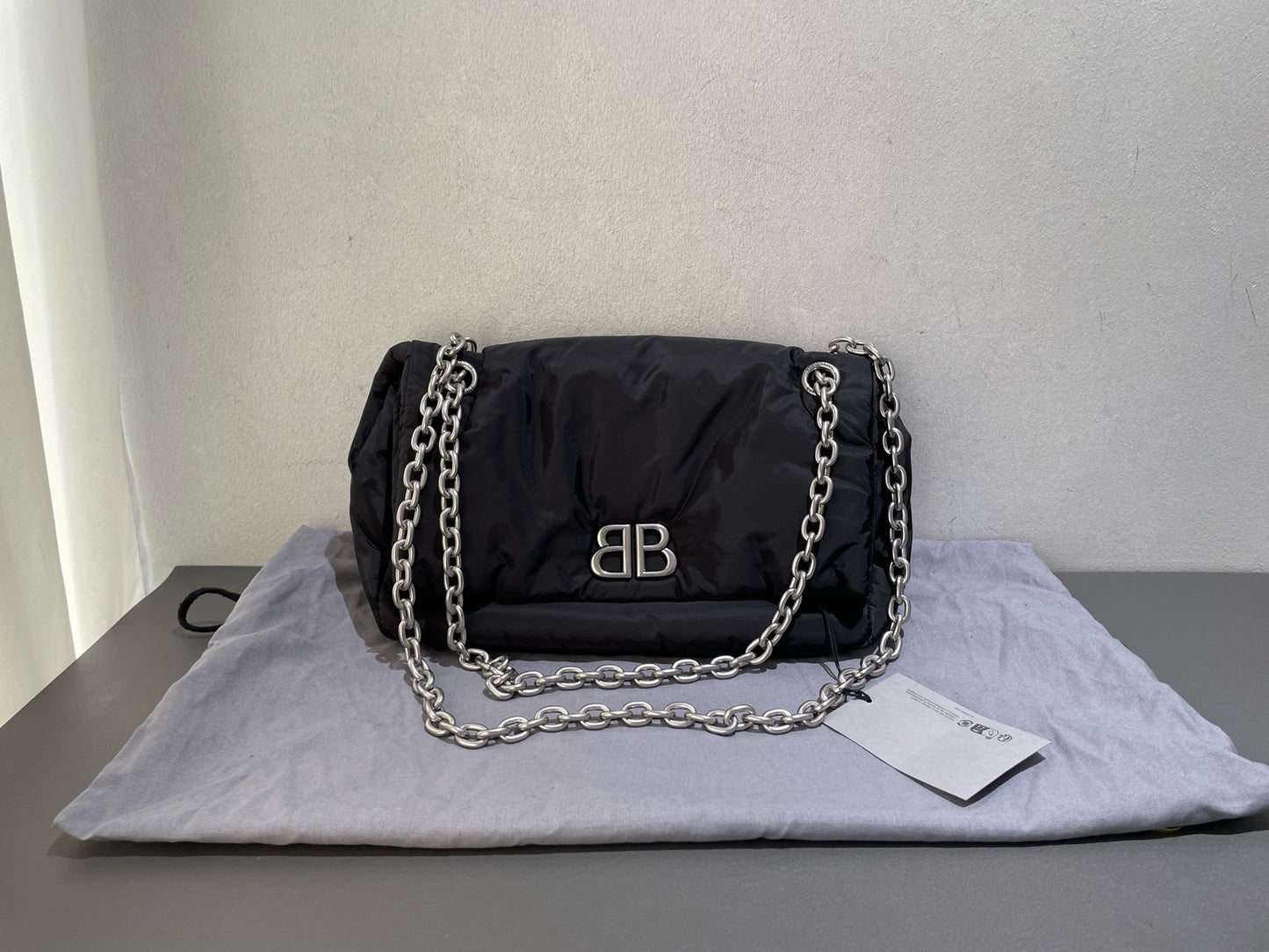 Balenciaga - Monaco Puffy Shoulder Bag - Nylon - Black - (medium)
