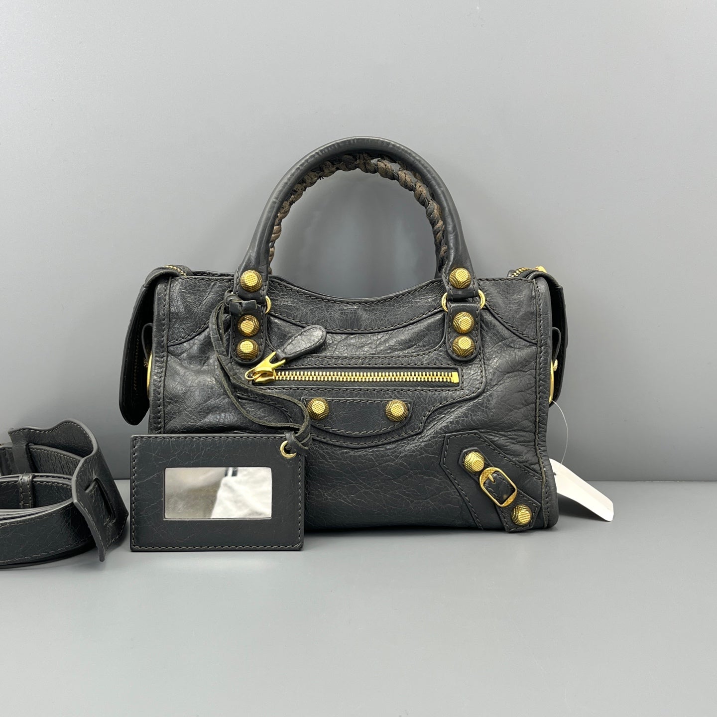 Balenciaga - Motorcycle Bag - Leather - Grey