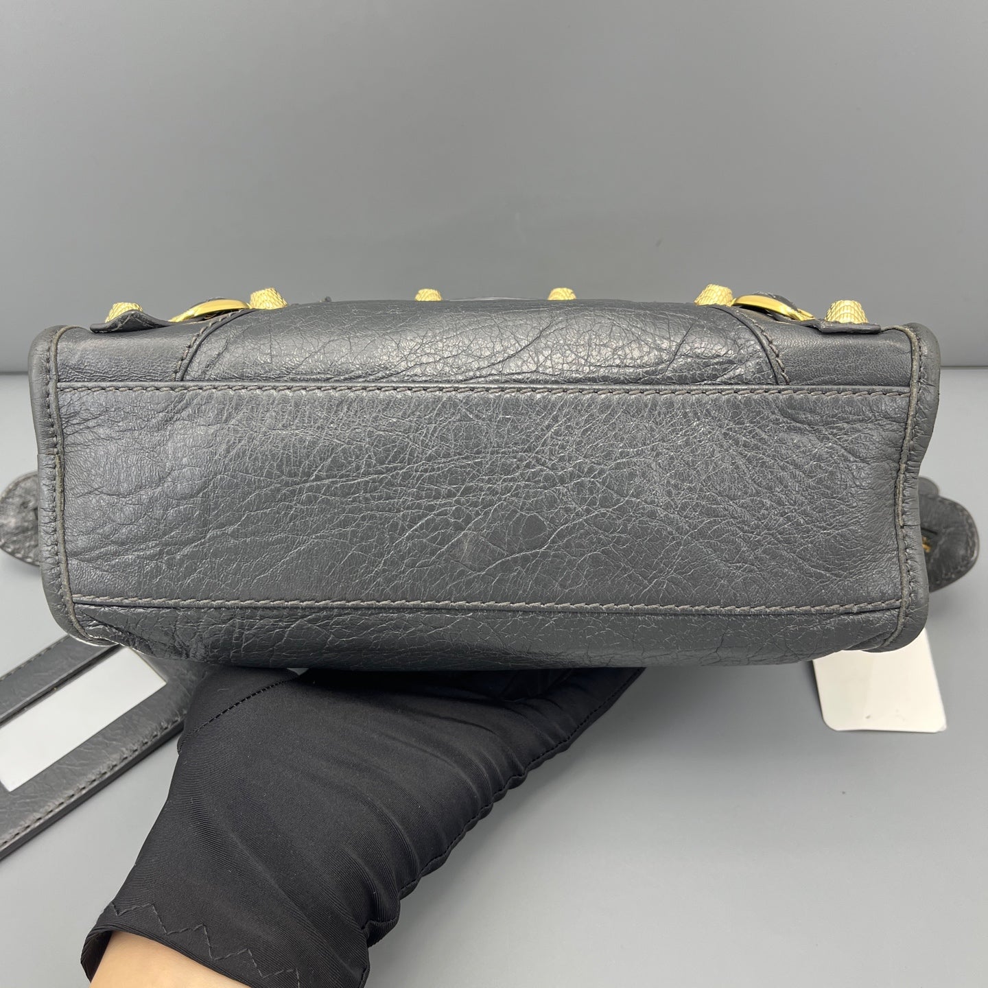 Balenciaga - Motorcycle Bag - Leather - Grey