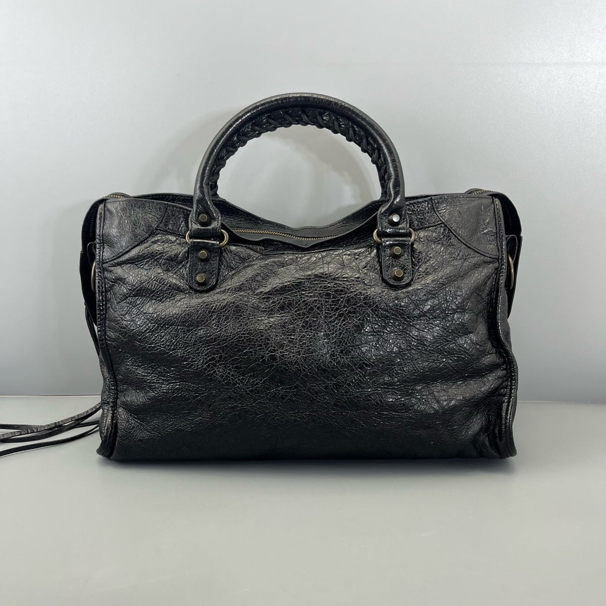 Balenciaga - Motorcycle Bag - Leather - Black - (large)