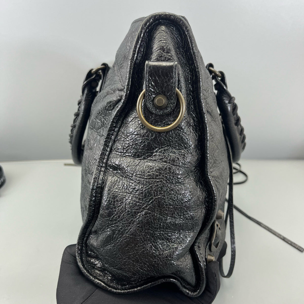 Balenciaga - Motorcycle Bag - Leather - Black - (large)