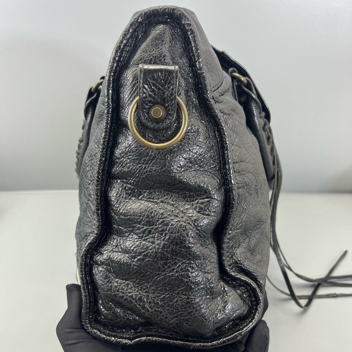 Balenciaga - Motorcycle Bag - Leather - Black - (large)