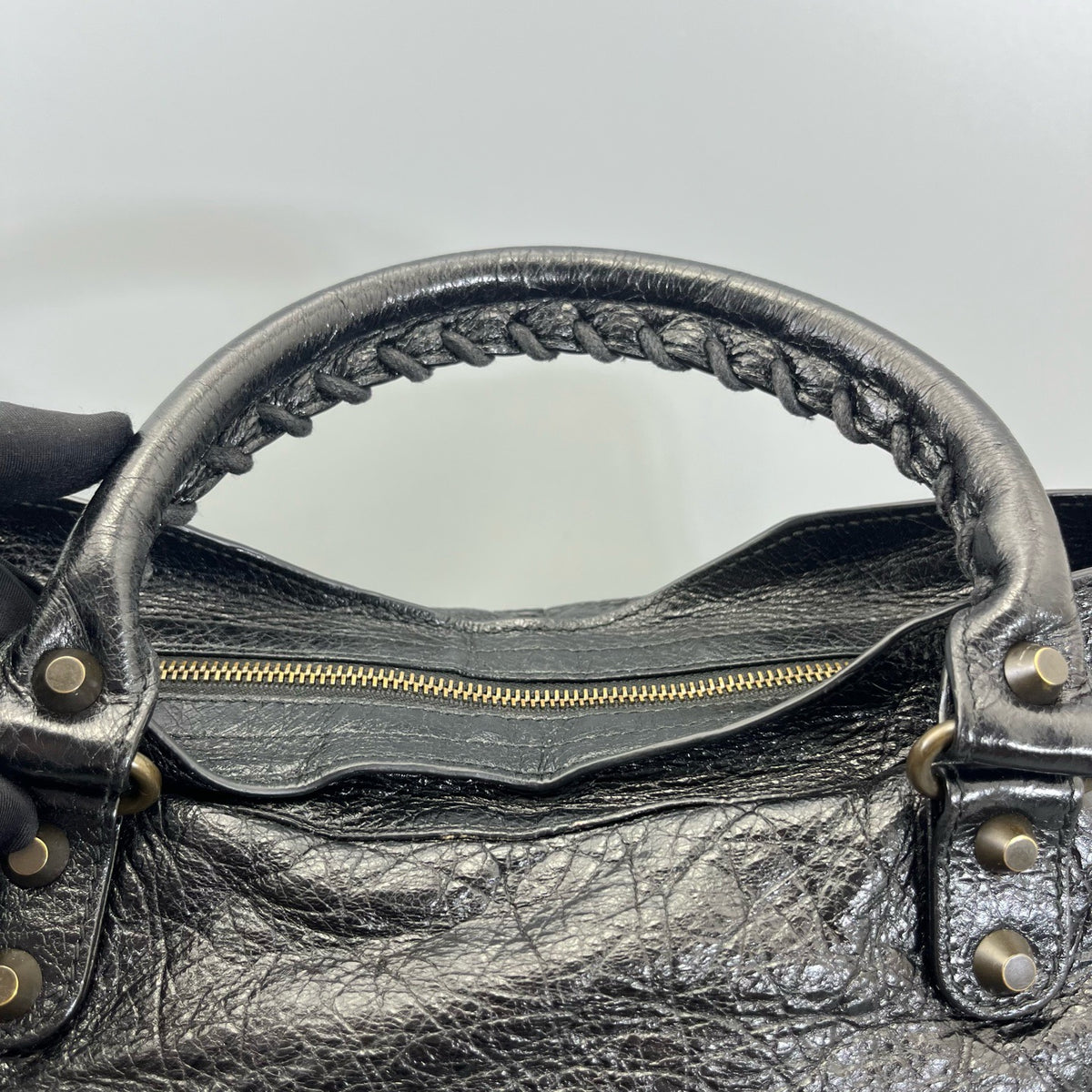Balenciaga - Motorcycle Bag - Leather - Black - (large)