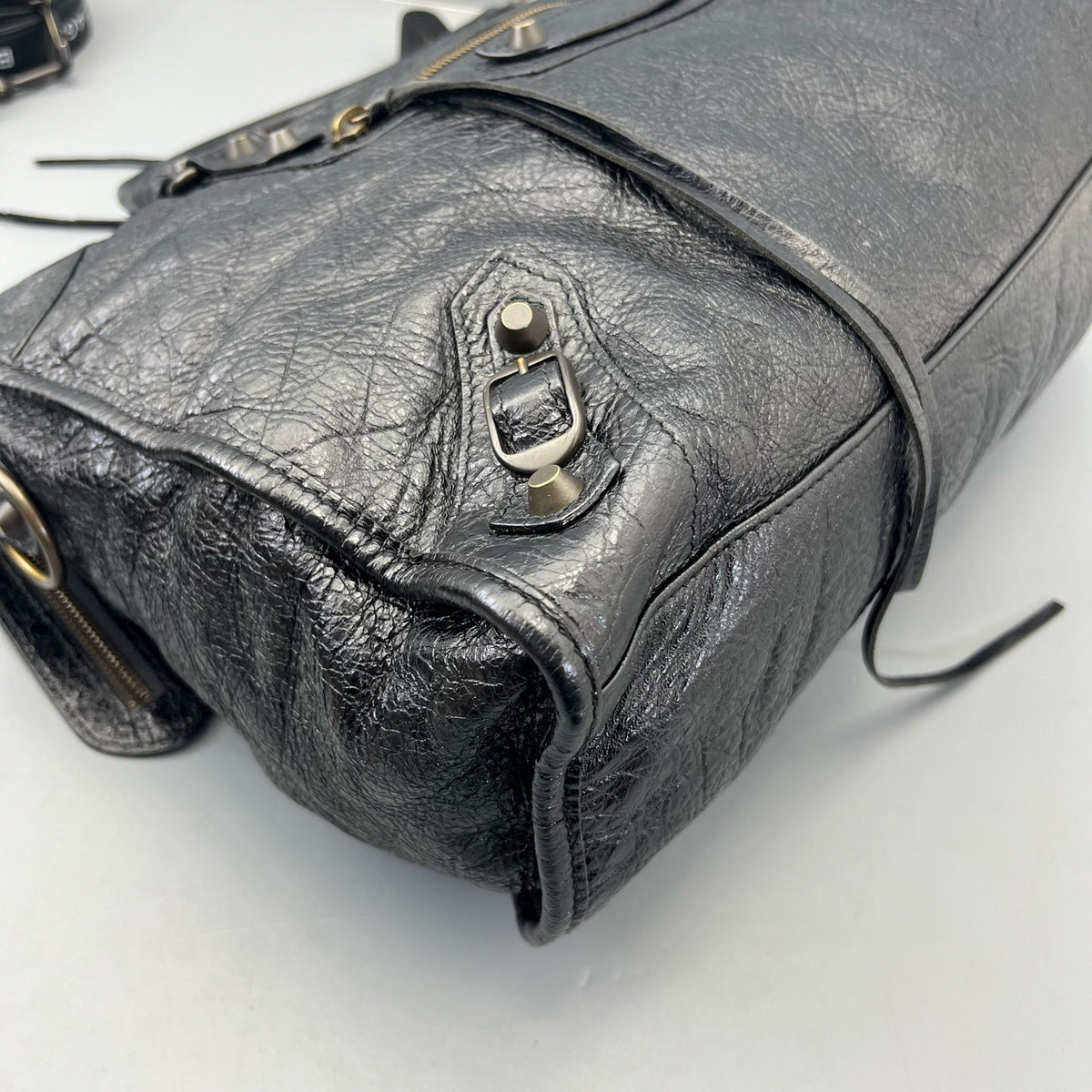 Balenciaga - Motorcycle Bag - Leather - Black - (large)