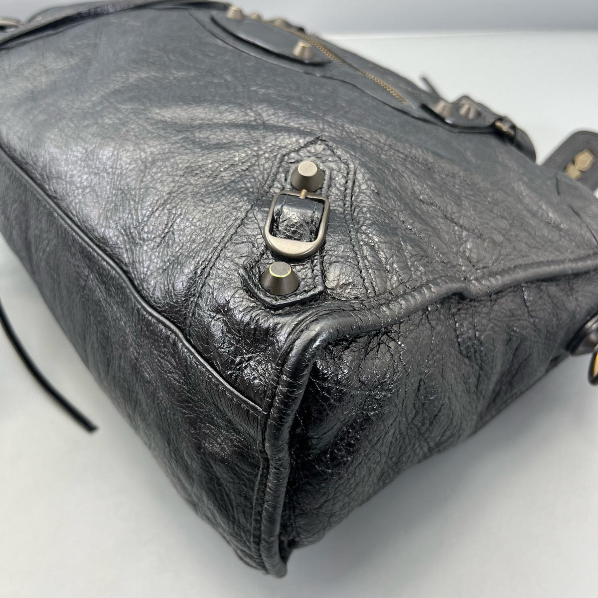 Balenciaga - Motorcycle Bag - Leather - Black - (large)