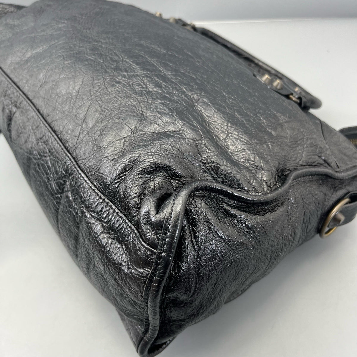 Balenciaga - Motorcycle Bag - Leather - Black - (large)