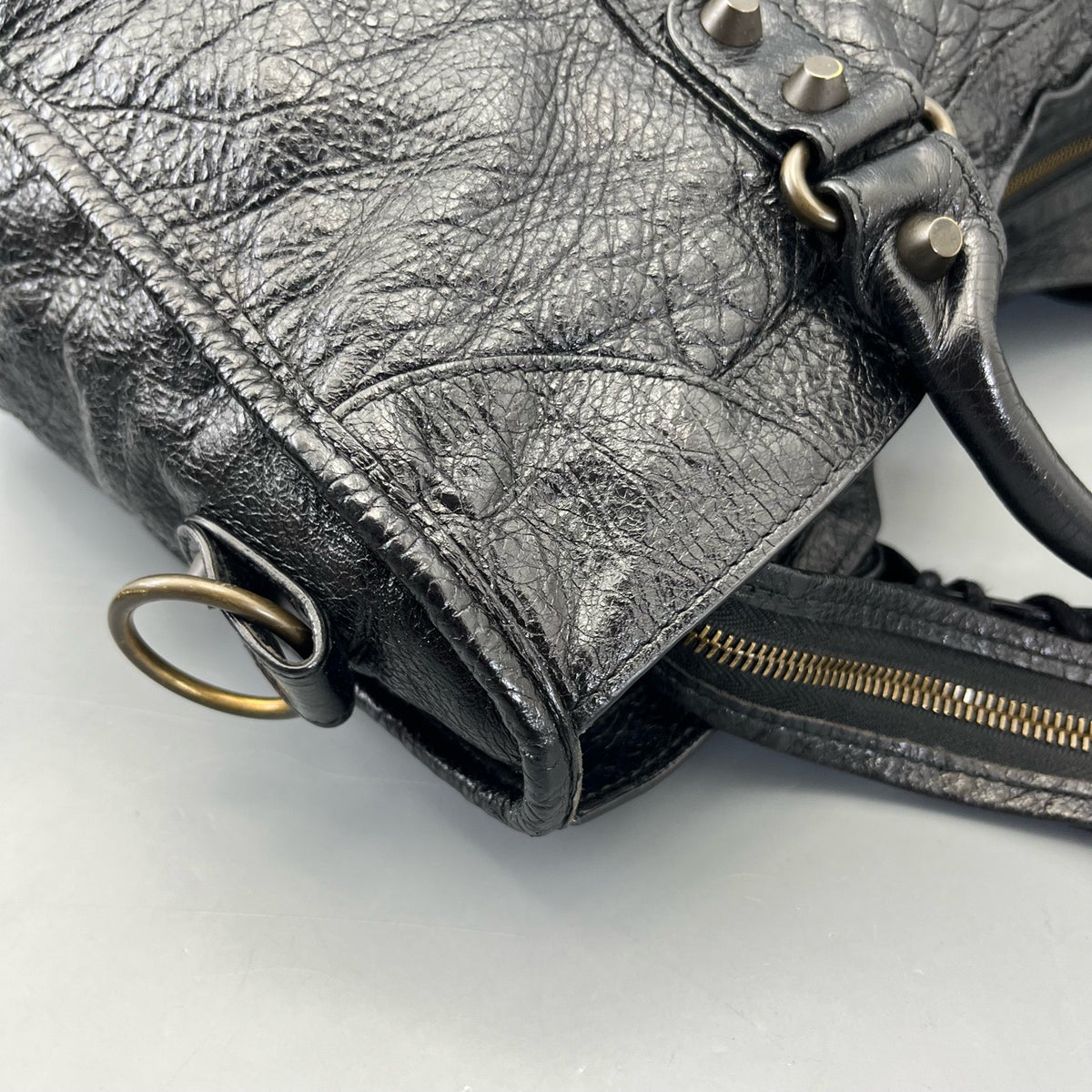 Balenciaga - Motorcycle Bag - Leather - Black - (large)