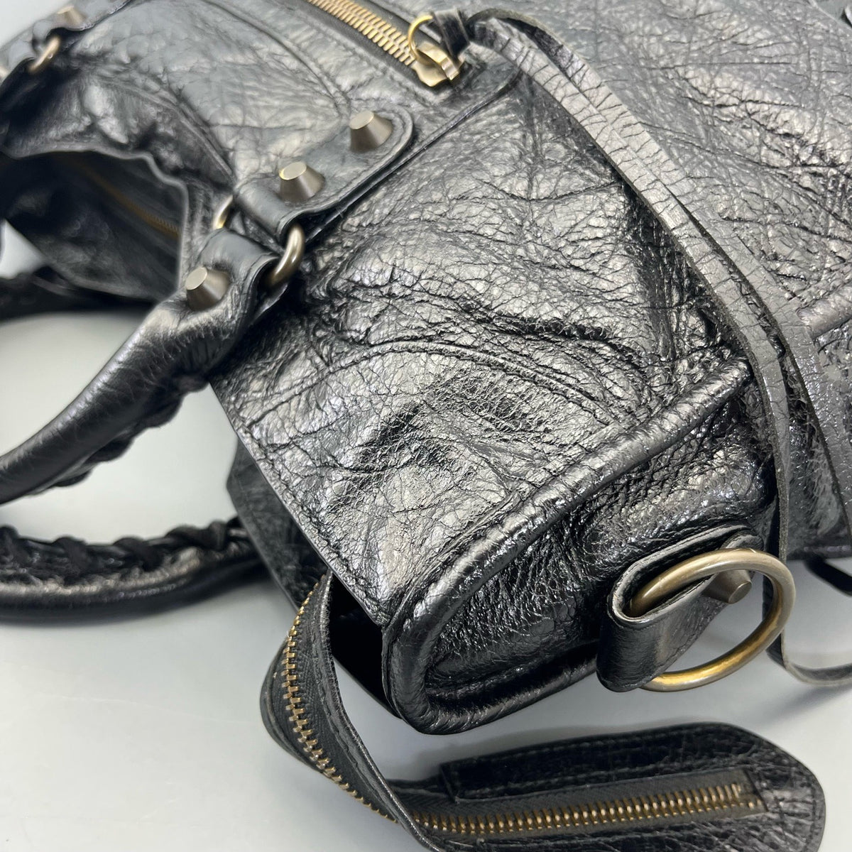 Balenciaga - Motorcycle Bag - Leather - Black - (large)