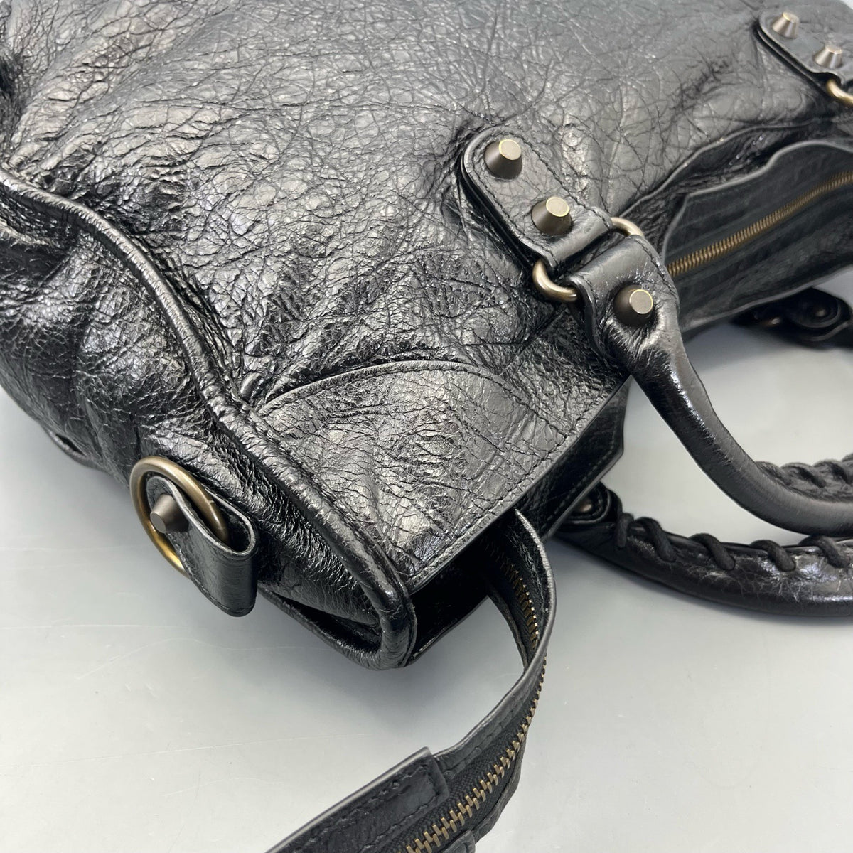 Balenciaga - Motorcycle Bag - Leather - Black - (large)