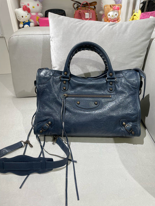 Balenciaga - Motorcycle Bag - Leather - Blue - (Medium)