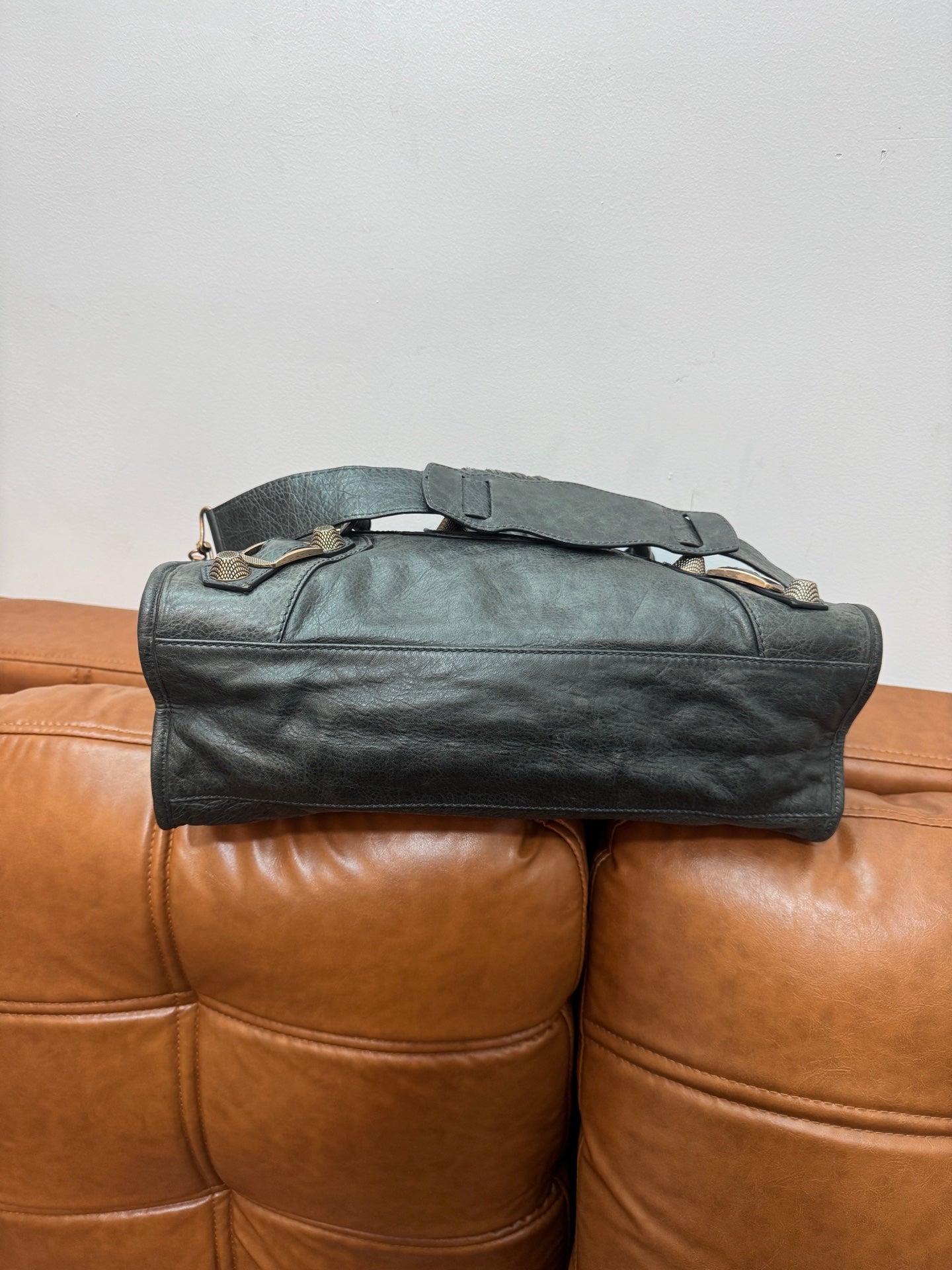 Balenciaga - Motorcycle Bag - Leather - Grey - (medium)