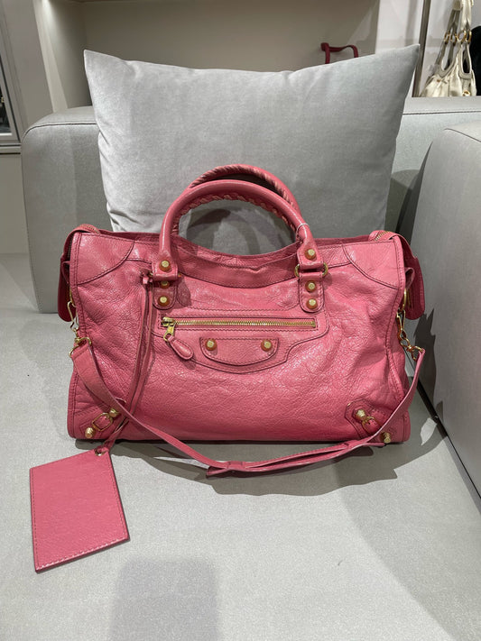 Balenciaga - Motorcycle Bag - Leather - Pink - (medium)