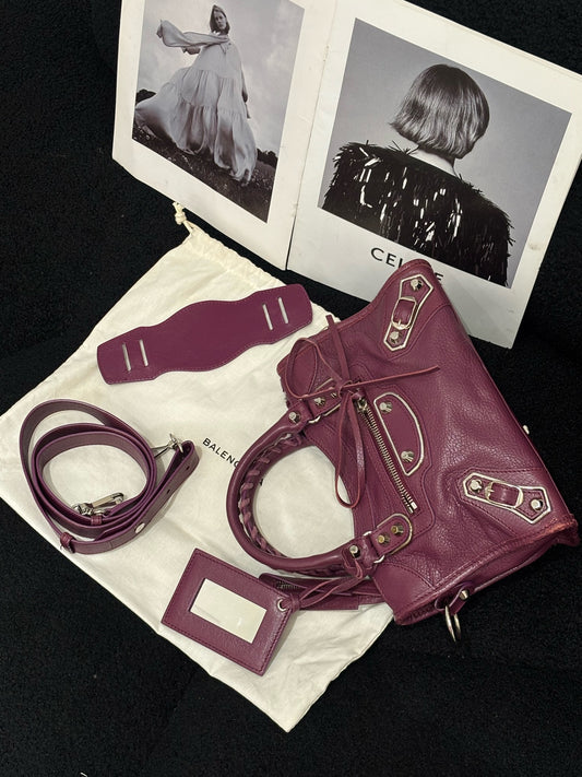 Balenciaga - Motorcycle Bag - Leather - Purple - (mini)
