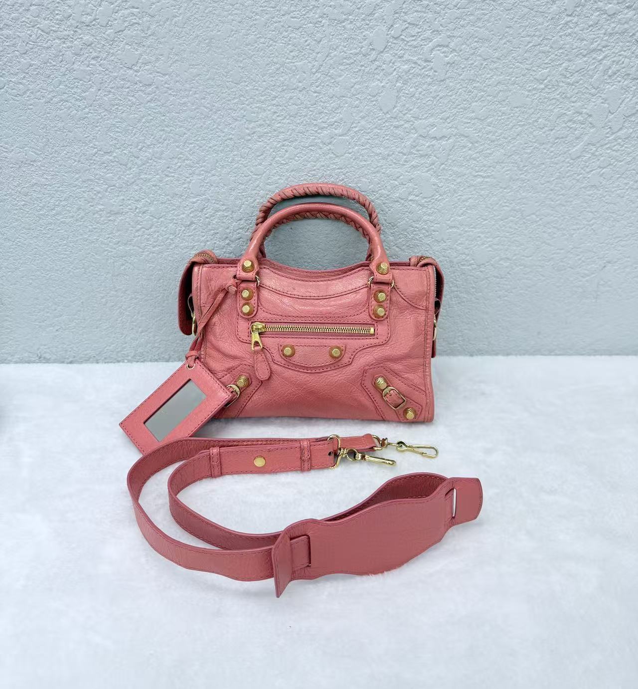Balenciaga - Motorcycle Bag Mini - Leather - Pink - (mini)