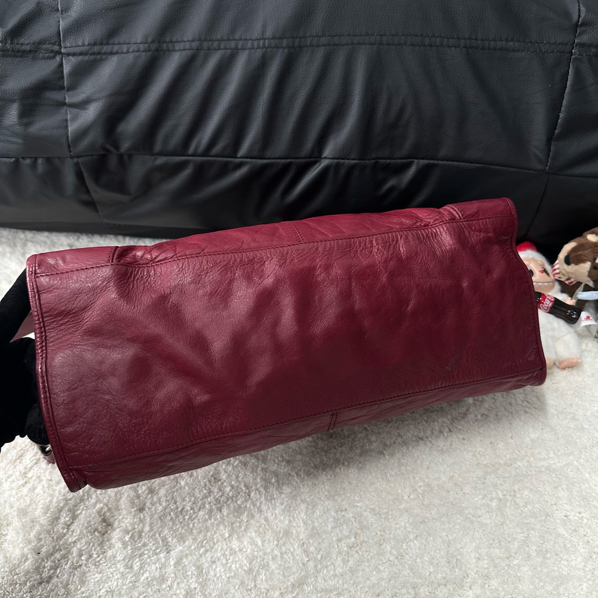 Balenciaga - Motorcycle Large - Leather - Burgundy - (large)