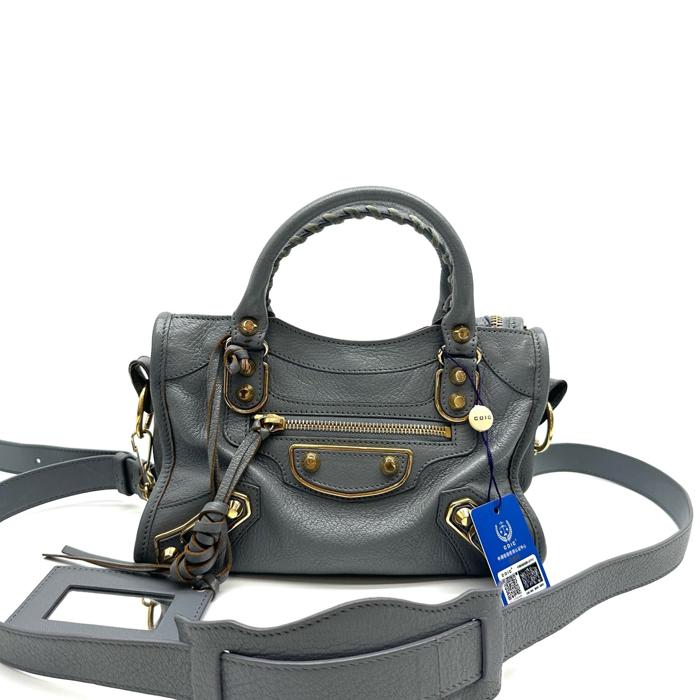 Balenciaga - Motorcycle - Leather - Grey - (mini)