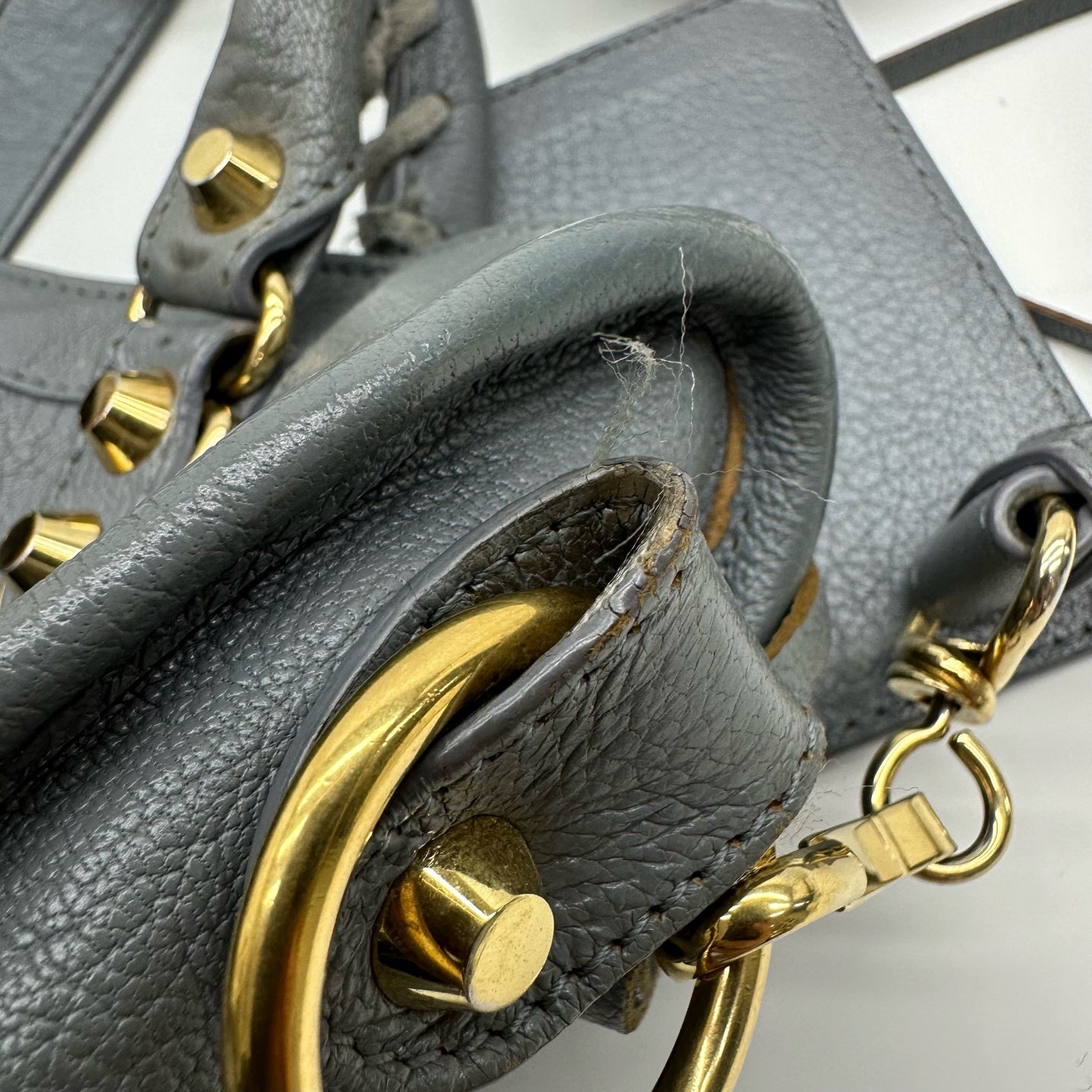 Balenciaga - Motorcycle - Leather - Grey - (mini)