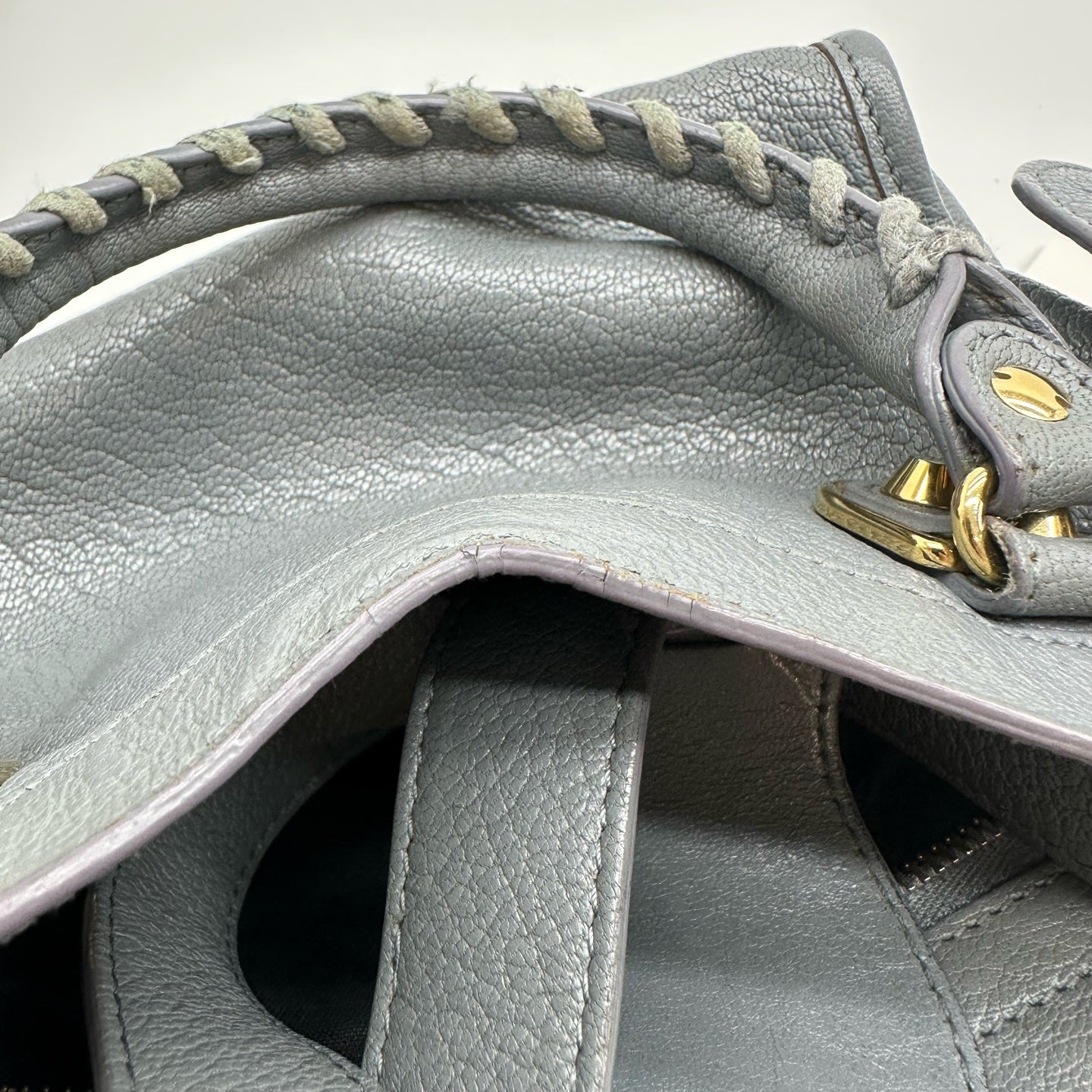 Balenciaga - Motorcycle - Leather - Grey - (mini)