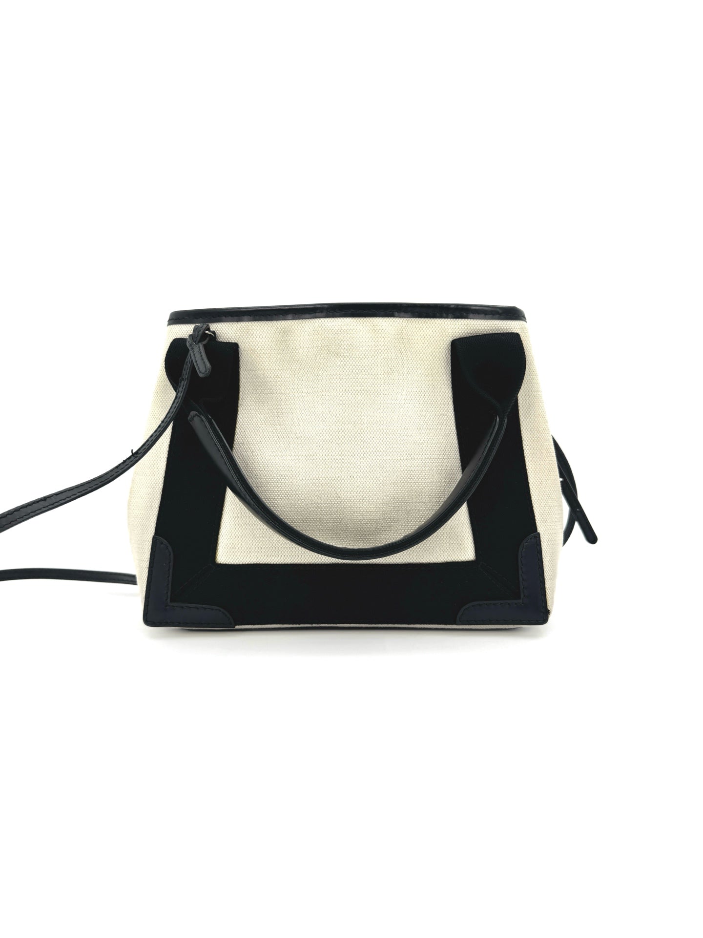 Balenciaga - Navy Cabas XS - Canvas - Black and Beige - (Small)