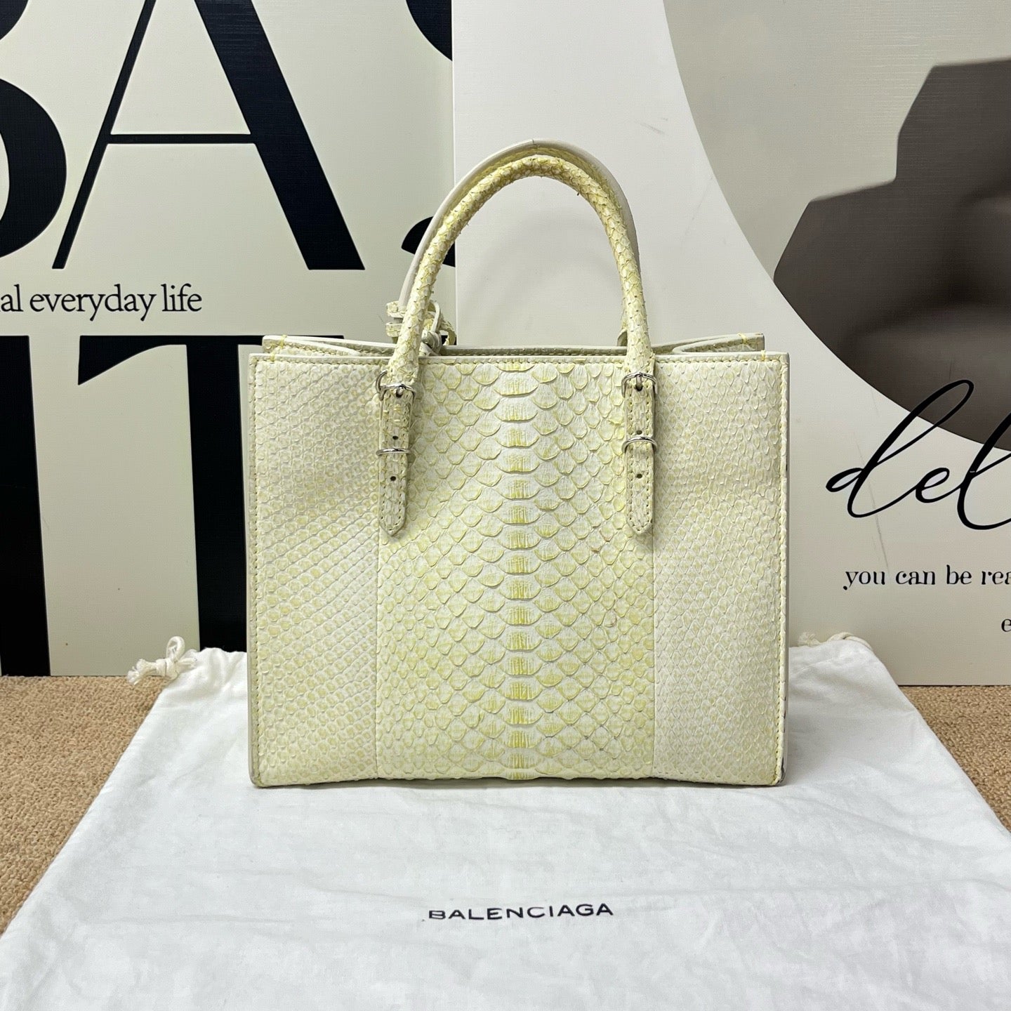 Balenciaga - Neo Classic - Exotic leathers - Python - Yellow - (small)