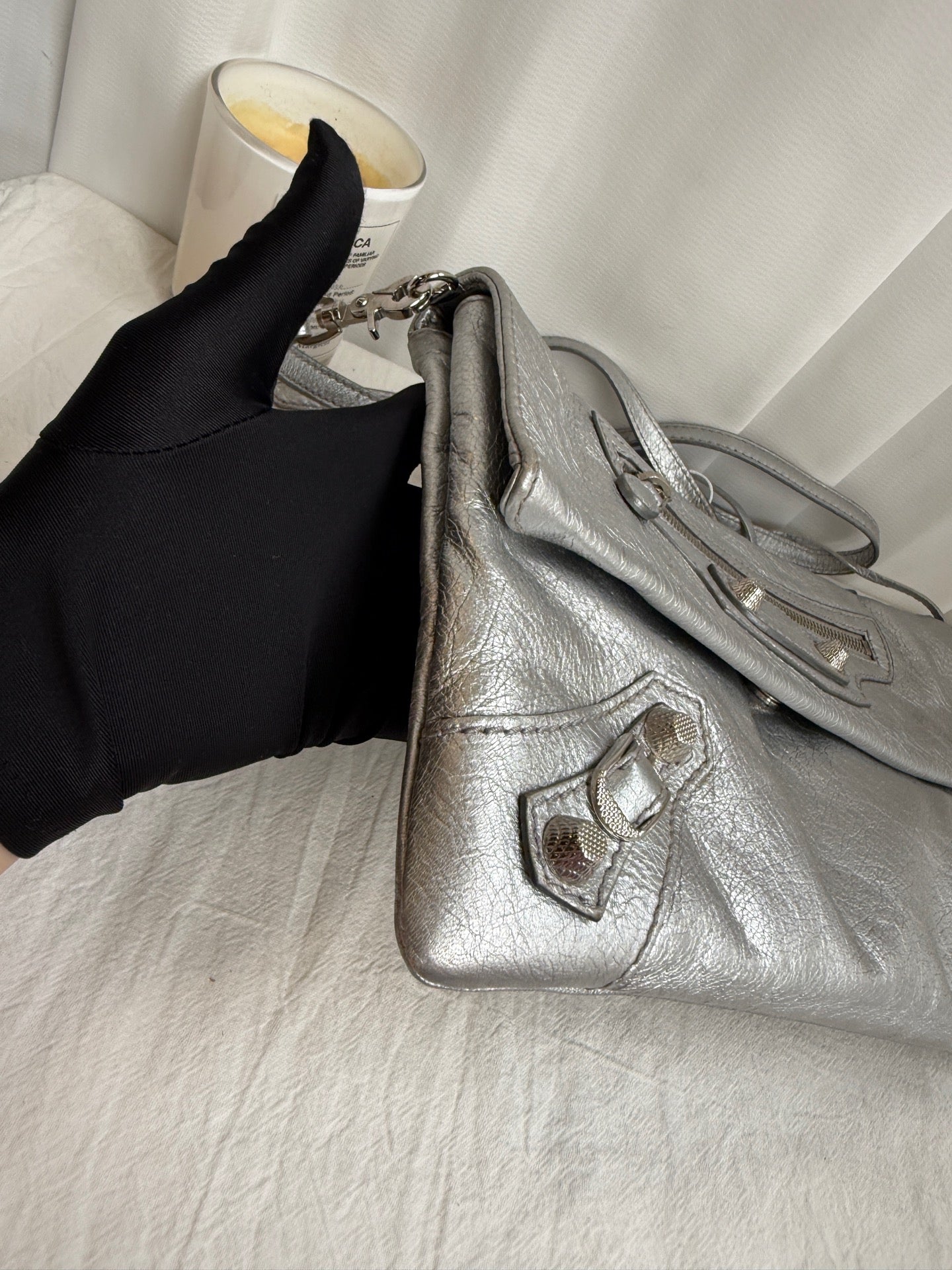 Balenciaga - Other - Leather - Silver - (medium)
