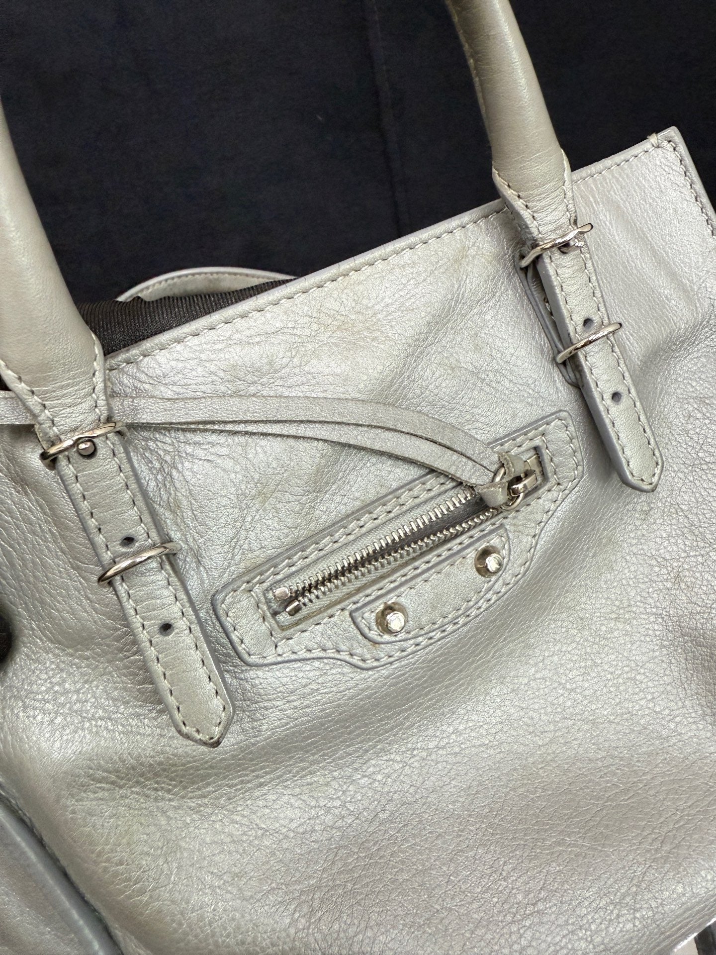 Balenciaga - Other - Leather - Silver - (small)