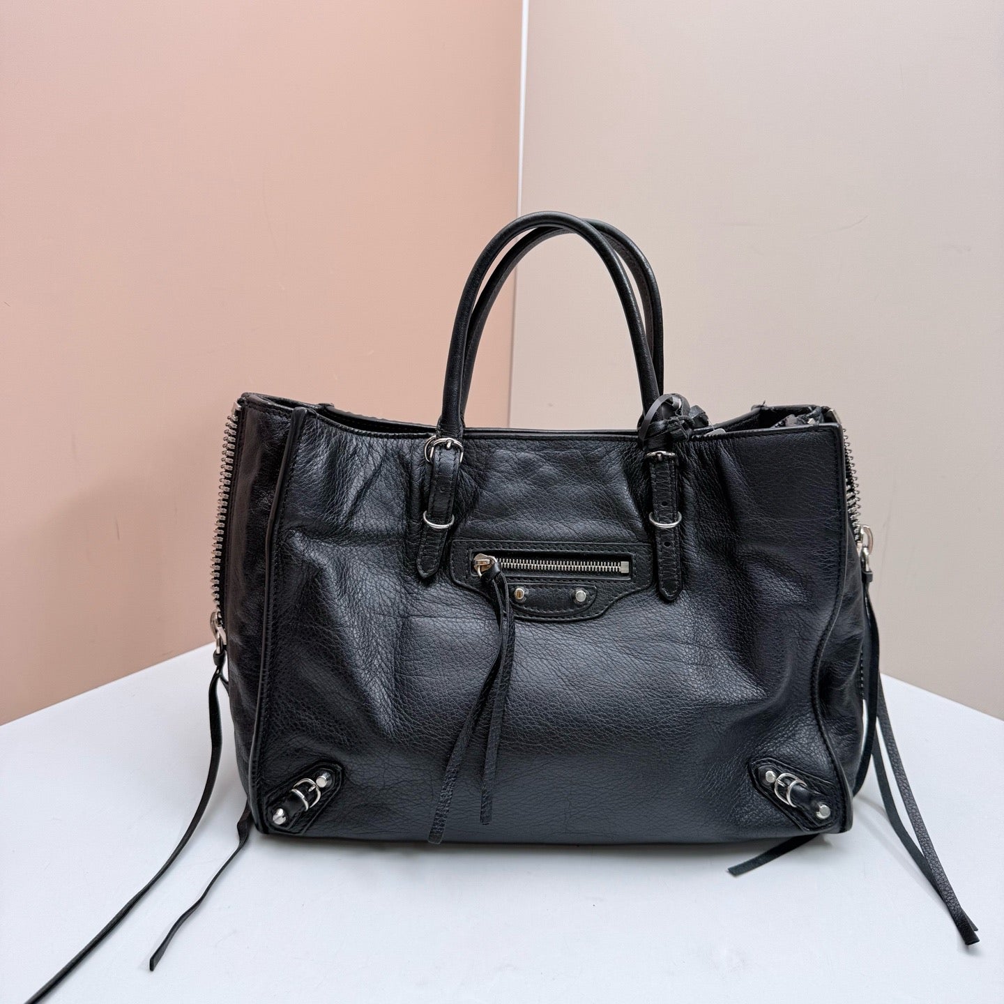 Balenciaga - Papier - Leather - Black - (small)